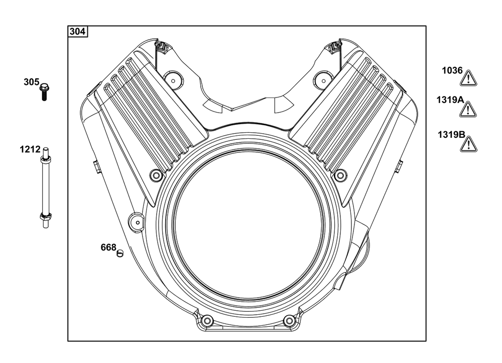 Blower Housing Group Diagram and Parts List for 613277-0010-E1  Briggs and Stratton Engine